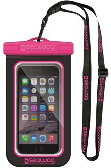 SEAWAG Zwarte/roze waterproof hoes voor smartphone/mobiele telefoon