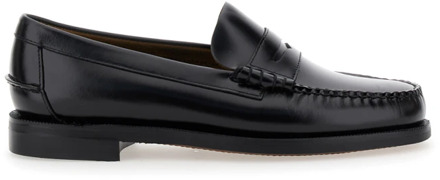 Sebago Klassieke Zwarte Platte Schoenen voor Mannen Sebago , Black , Heren - 44 1/2 Eu,42 1/2 Eu,40 1/2 EU