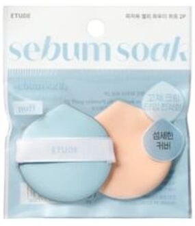 Sebum Soak Jelly Powder Puff Set 2 pcs