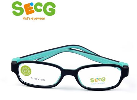 SECG Vierkante Afneembare Zachte Kids Brilmontuur Flexibele Studenten Effen Siliconen Kinderen Bril Optische Brillen Lunette C31