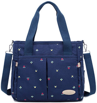 Seckindogan Luiers Zak Outdoor Mama Bag Voor Wandelwagen Grote Capaciteit Isolatie Verpleging Tas Polyester Luiertas Organizer blauw floral