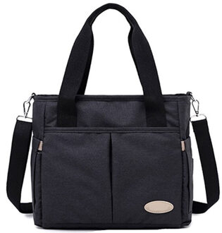 Seckindogan Luiers Zak Outdoor Mama Bag Voor Wandelwagen Grote Capaciteit Isolatie Verpleging Tas Polyester Luiertas Organizer zwart