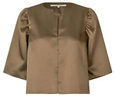 SECOND FEMALE Blouse lange mouw 60127 perlla Groen