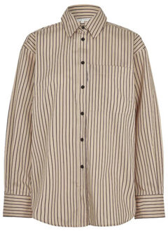 SECOND FEMALE Blouse lange mouw 60488 serina Bruin