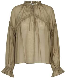 SECOND FEMALE Chiffon top Tundra  beige - XS,S,M,L,XL,