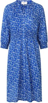 SECOND FEMALE Midi-jurk met print Dayla  blauw - XS,