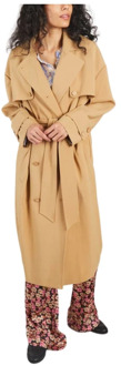 SECOND FEMALE Silvia Trenchcoat met relaxte pasvorm Second Dames , Brown , Dames - L,M,Xs