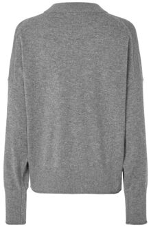 SECOND FEMALE Top lange mouw 60310 calm Grijs - S