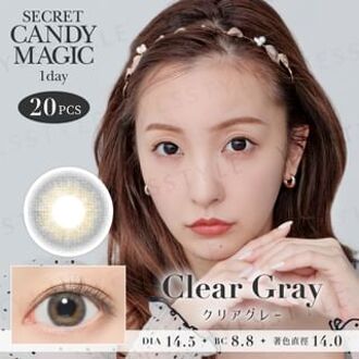 Secret Candy Magic 1 Day Color Lens Clear Gray 20 pcs P-7.00 (20 pcs)