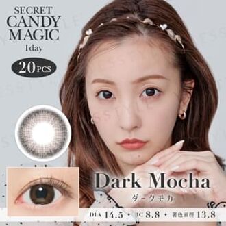 Secret Candy Magic 1 Day Color Lens Dark Mocha 20 pcs P-0.00 (20 pcs)