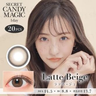 Secret Candy Magic 1 Day Color Lens Latte Beige 20 pcs P-3.75 (20 pcs)