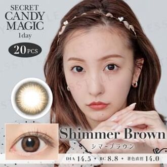 Secret Candy Magic 1 Day Color Lens Shimmer Brown 20 pcs P-2.25 (20 pcs)