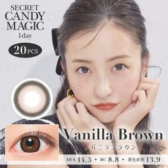 Secret Candy Magic 1 Day Color Lens Vanilla Brown 20 pcs P-3.00 (20 pcs)