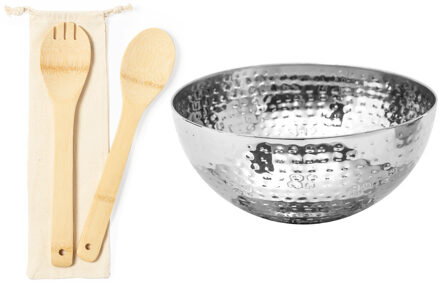 Secret de Gourmet Slakom/schaal met slacouvert - RVS - D29 cm