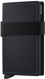 Secrid Bandwallet Matte black-black pasjeshouder Zwart - H 10.2 x B 6.8 x D 1.6 cm