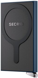 Secrid Cardprotector Fluted for Magsafe+ navy pasjeshouder Blauw - H 10.2 x B 6.3 x D 1.1 cm