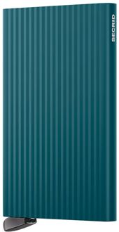 Secrid Cardprotector Fluted teal pasjeshouder Groen - H 10.2 x B 6.3 x D 0.8 cm