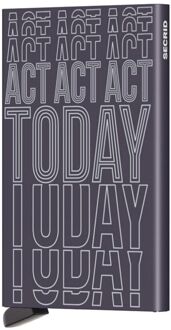 Secrid Cardprotector Laser act today dark purple pasjeshouder Paars - H 10.2 x B 6.3 x D 0.8 cm