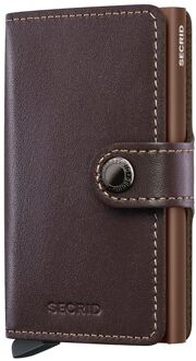 Secrid Miniwallet chocolate pasjeshouder Bruin - H 10.2 x B 6.5 x D 2.1 cm