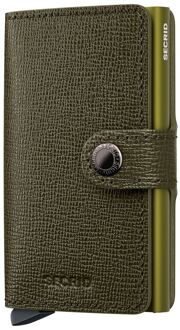 Secrid Miniwallet Crisple kelp pasjeshouder dames Groen - H 10.2 x B 6.5 x D 2.1 cm