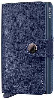 Secrid Miniwallet Crisple navy pasjeshouder dames Blauw - H 10.2 x B 6.5 x D 2.1 cm