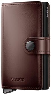 Secrid Miniwallet Dusk dark brown pasjeshouder Bruin - H 10.2 x B 6.5 x D 2.1 cm
