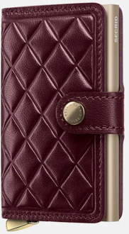 Secrid Miniwallet Emboss pasjeshouder diamond bordeaux + Rood