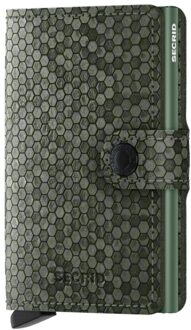Secrid Miniwallet Hexagon green Dames portemonnee Groen - H 10.2 x B 6.5 x D 2.1
