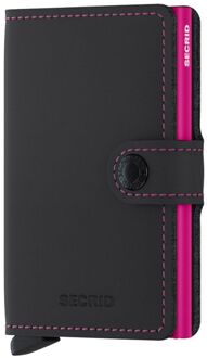 Secrid Miniwallet matte black & fuchsia Zwart multi - No Size