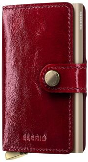 Secrid Miniwallet Naplak red pasjeshouder Rood - H 10.2 x B 6.5 x D 2.1 cm