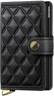 Secrid Miniwallet pasjeshouder Emboss diamond black Zwart