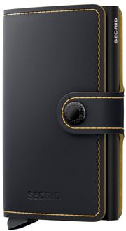 Secrid Miniwallet pasjeshouder matte black & ochre Zwart