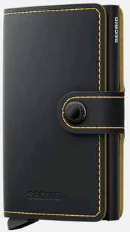 Secrid Miniwallet pasjeshouder matte black & ochre Zwart