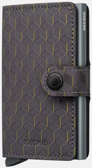 Secrid Miniwallet pasjeshouder optical grey yellow Grijs