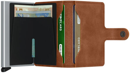 Secrid Miniwallet pasjeshouder van leer Cognac - 1 maat