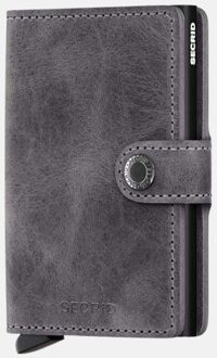 Secrid Miniwallet pasjeshouder vintage grey-black Grijs