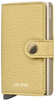 Secrid Miniwallet Pebble butter yellow pasjeshouder dames Geel - H 10.2 x B 6.5 x D 2.1 cm