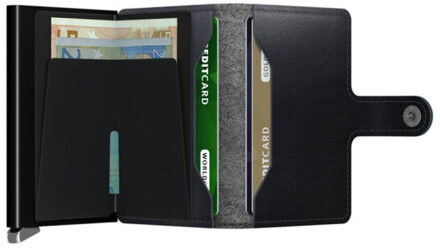 Secrid miniwallet polished black mp black Zwart - One size