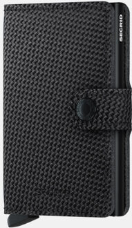 Secrid Miniwallet Portemonnee Carbon black pasjeshouder Zwart - H 10.2 x B 6.5 x D 2.1 cm