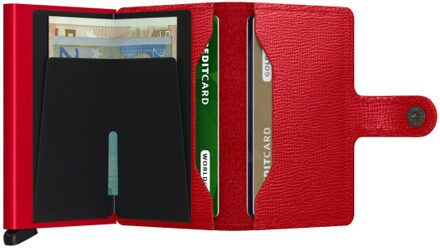 Secrid Miniwallet Portemonnee Crisple lipstick Dames portemonnee Rood - H 10.2 x B 6.5 x D 2.1