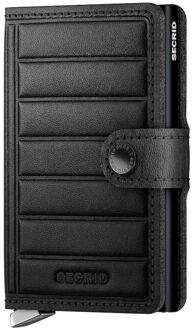 Secrid Miniwallet Portemonnee Emboss Lines black Dames portemonnee Zwart - H 10.2 x B 6.5 x D 2.1