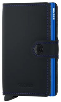 Secrid Miniwallet Portemonnee Matte black & blue Dames portemonnee Multicolor - H 10.2 x B 6.5 x D 2.1