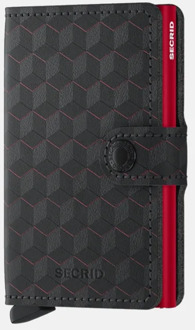 Secrid Miniwallet Portemonnee Optical black & red Dames portemonnee Zwart - H 10.2 x B 6.5 x D 2.1