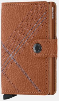 Secrid Miniwallet Stitch creditcardhouder van leer Cognac - 1 maat