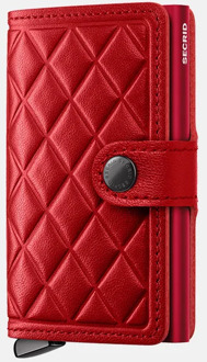 Secrid Premium Miniwallet Emboss Diamond pasjeshouder red Rood - No Size