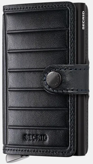 Secrid Premium Miniwallet Emboss Lines pasjeshouder black Zwart
