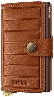 Secrid Premium Miniwallet Emboss Lines pasjeshouder cognac