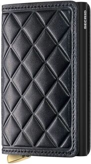 Secrid Premium Slimwallet pasjeshouder Emboss Diamond Black + Zwart - No Size