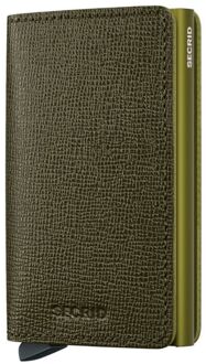 Secrid Slimwallet Crisple kelp pasjeshouder dames Groen - H 10.2 x B 6.8 x D 1.6 cm