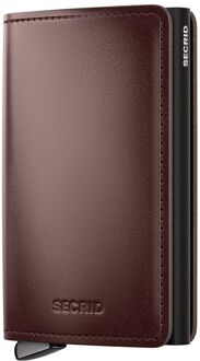 Secrid Slimwallet Dusk dark brown pasjeshouder Bruin - H 10.2 x B 6.8 x D 1.6 cm